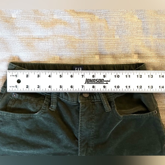 Boy’s Gap Cotton Corduroy Pants 12 Slim Taper Dark Army Green adjustable waist - Picture 8 of 10
